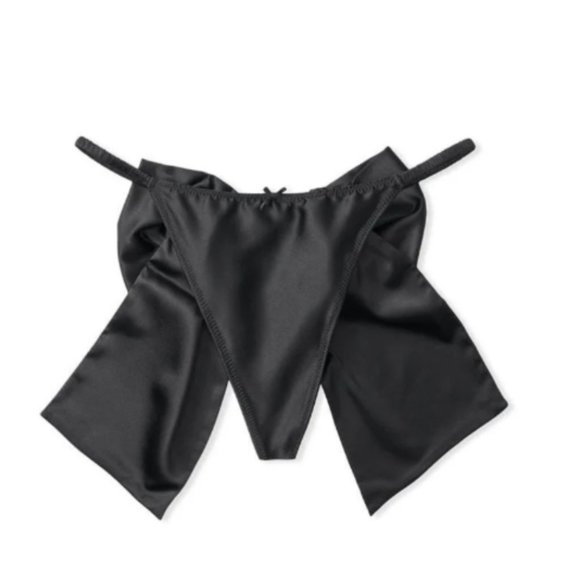 Victoria's secret holiday satin red bow thong panties size medium nwt - Picture 5 of 9